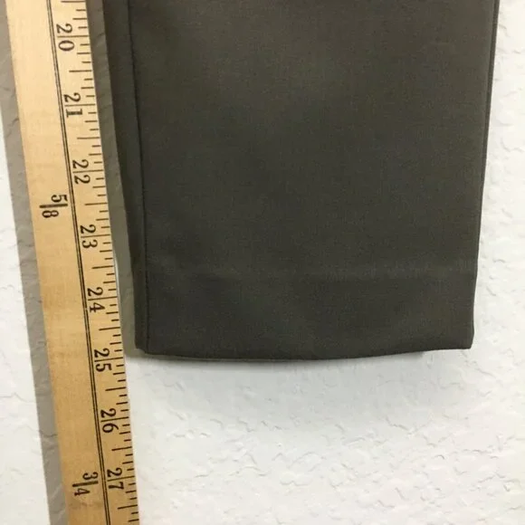 All Saints Size 6 Green Pleated Front Tapered Leg Pull On Stretch Trouser Pants - Picture 8 of 12